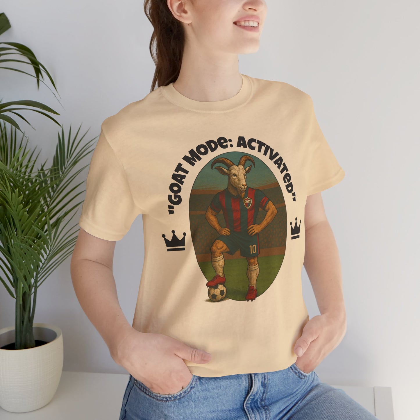 "GOAT Mode: Activated" Soccer Goat T-Shirt - Greatest of All Time Sports Graphic Tee