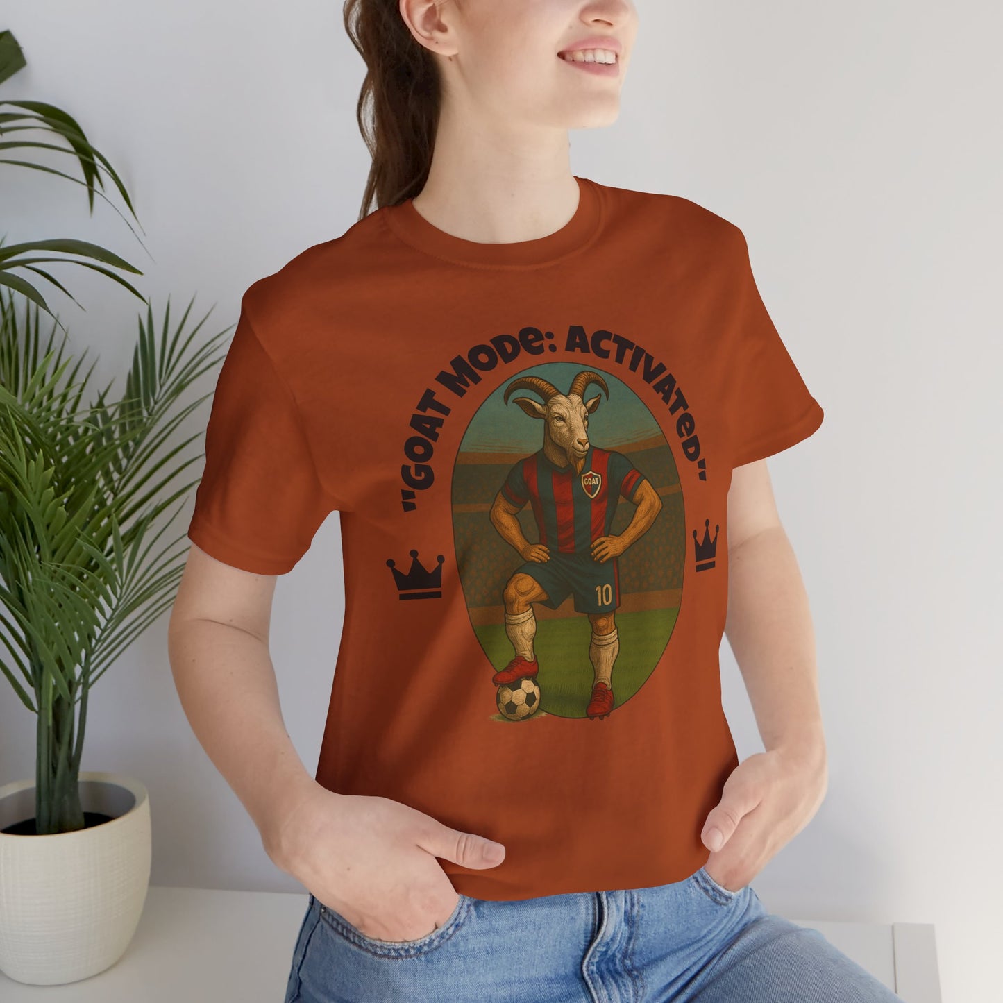 "GOAT Mode: Activated" Soccer Goat T-Shirt - Greatest of All Time Sports Graphic Tee